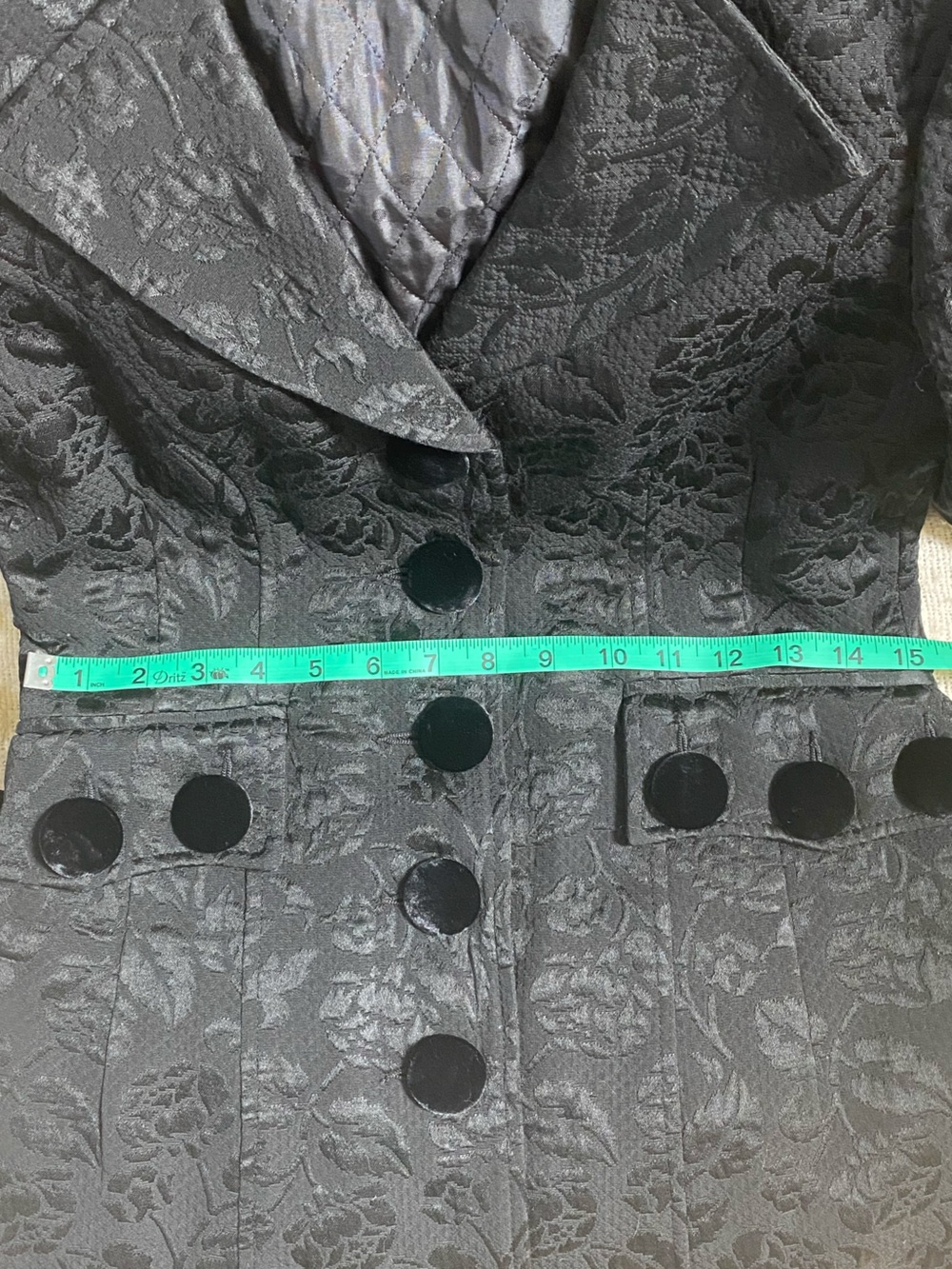 {Nanette Lepore} Jacquard and Velvet Coat - Picture 8 of 8